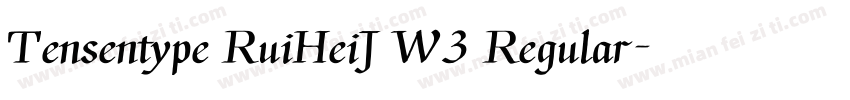 Tensentype RuiHeiJ W3 Regular字体转换